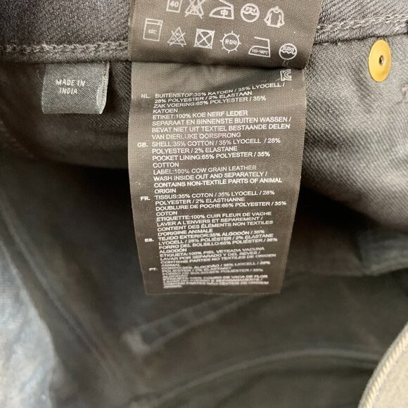 G Star Raw Womens Pants 28 Gray Blue Waxed Jeans 3301 Low Skinny Glitter 28x29 - Picture 9 of 13